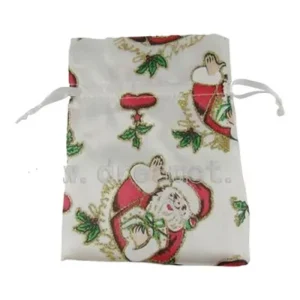 Christmas Satin Bag White